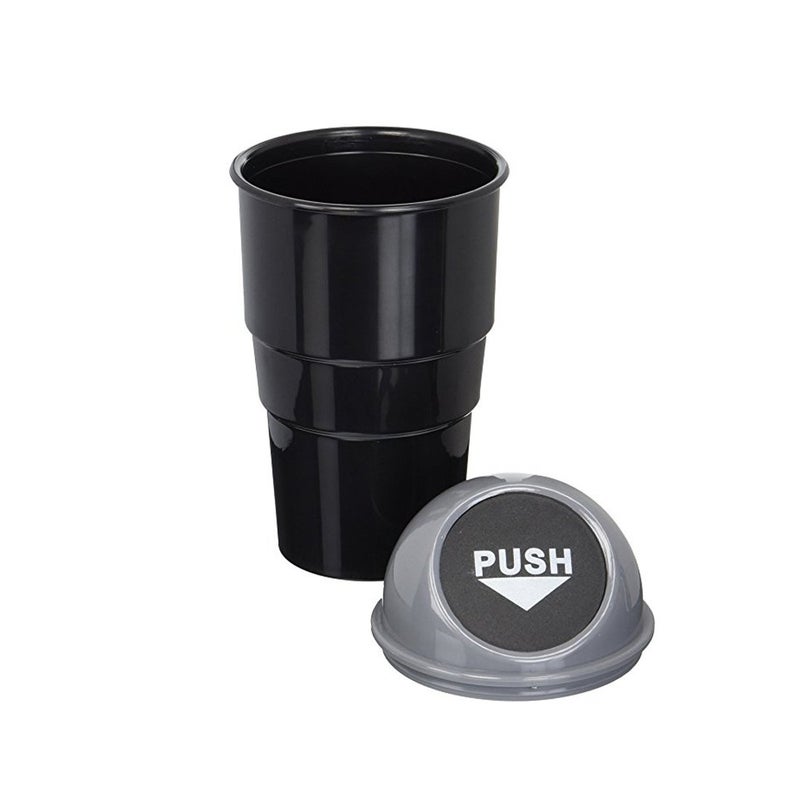 YIOVVOM Cup Holder Trash can for car with Lid, Mini Garbage Cans for Back seat Leakproof Vehicle Automotive Cup Holder Car trashcan, Small Trash Bin for Automotive Office Home Kitchen (GREY002) - Image 3